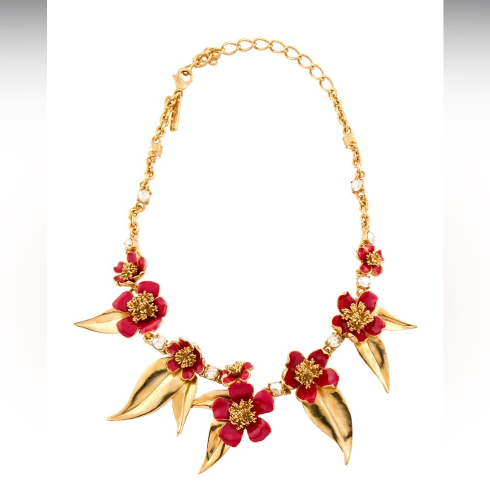 Oscar de la Renta flower necklace